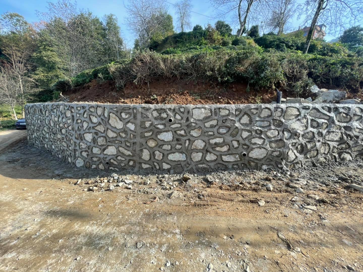 TAŞ DUVAR YAPIM ÇALIŞMALARIMIZ DEVAM EDİYOR