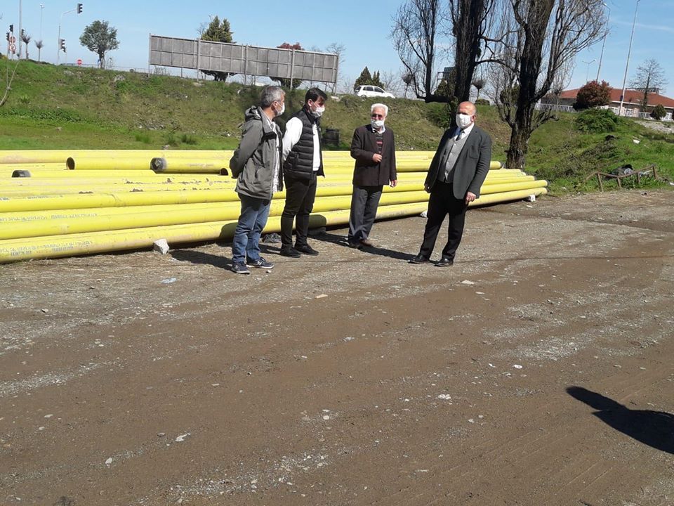 DOĞALGAZ HATTI İÇİN BORULAR GELDİ