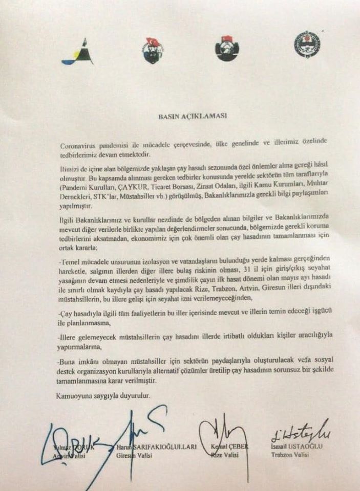 ÇAY HASADI İÇİN ÖNLEMLER ALINDI