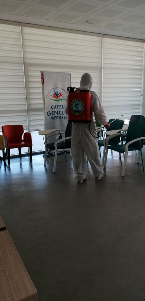 SINAV ÖNCESİ OKULLARIMIZI DEZENFEKTE EDİYORUZ