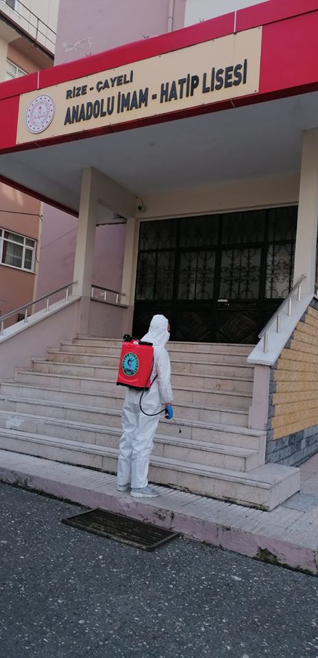 SINAV ÖNCESİ OKULLARIMIZI DEZENFEKTE EDİYORUZ