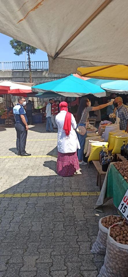 PAZARYERİNDE ÖNLEMLER ARTTIRILDI