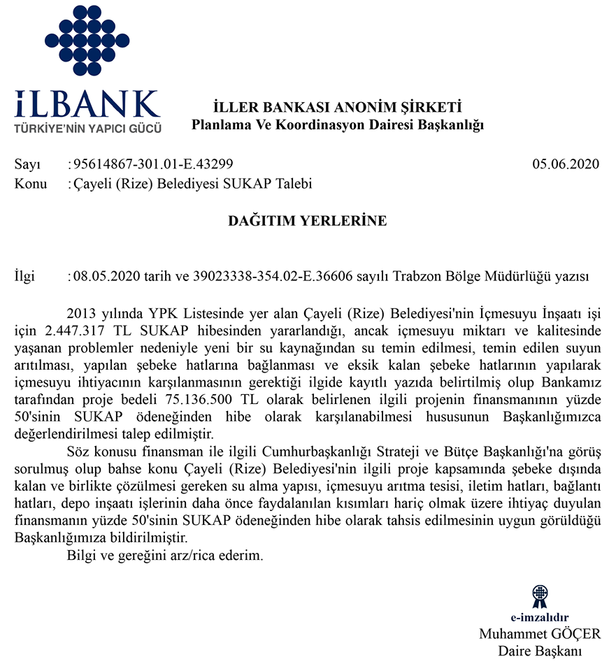 ÇAYELİMİZE HAYIRLI OLSUN