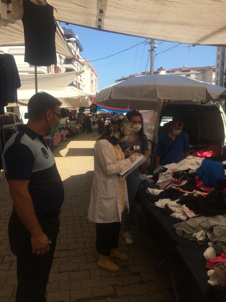PAZARYERİNDE ÖNLEMLER ARTTIRILDI