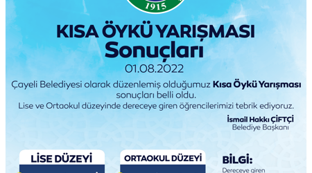 KISA ÖYKÜ YARIŞMASI SONUÇLARI AÇIKLANDI